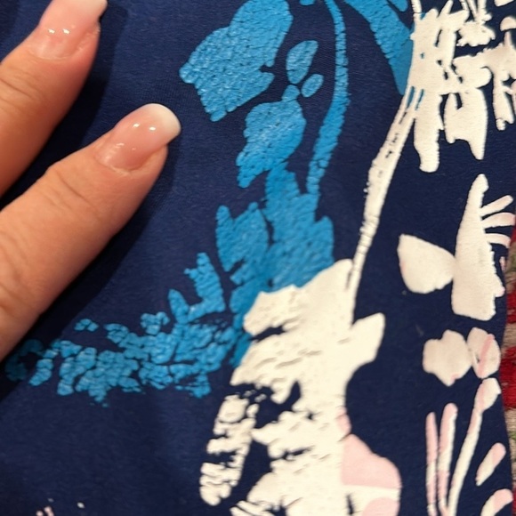 🔵 SALE 3/$25 FABLETICS HI RISE PRINT POWERHOLD LEGGING LIGHT SPRINGFIELD FLORAL - Picture 4 of 10